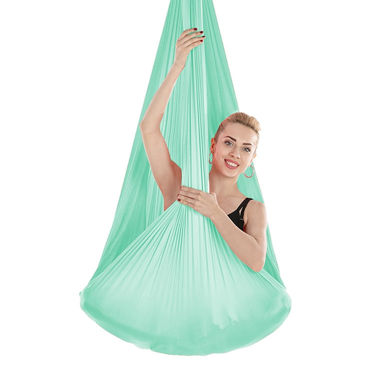 Indoor Anti-gravity Yoga Knot-free Aerial Yoga Hammock with Buckle / Extension Strap, Size: 400x280cm(Lake Green) - Image 2