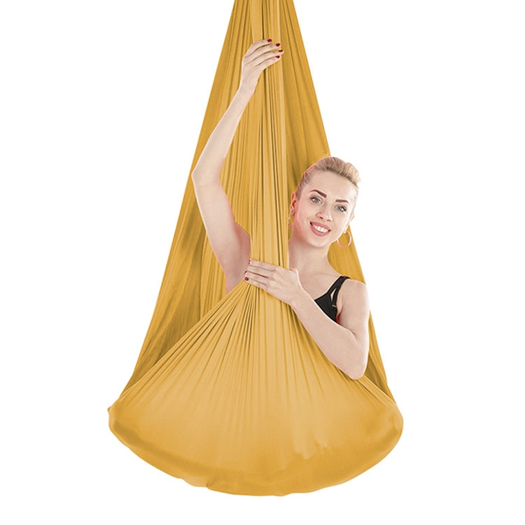 Indoor Anti-gravity Yoga Knot-free Aerial Yoga Hammock with Buckle / Extension Strap, Size: 400x280cm(Gold) - Image 2