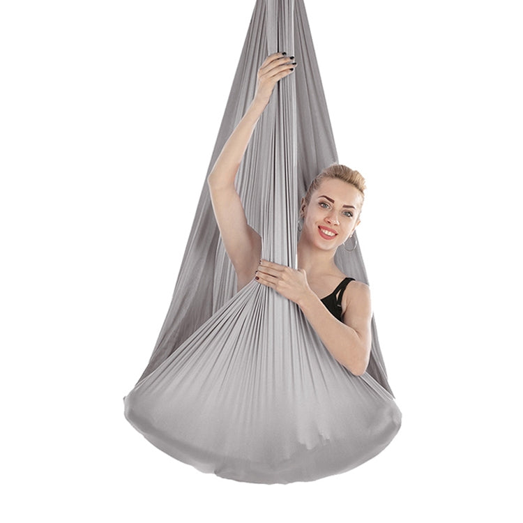 Indoor Anti-gravity Yoga Knot-free Aerial Yoga Hammock with Buckle / Extension Strap, Size: 400x280cm(Silver Grey) - Image 2