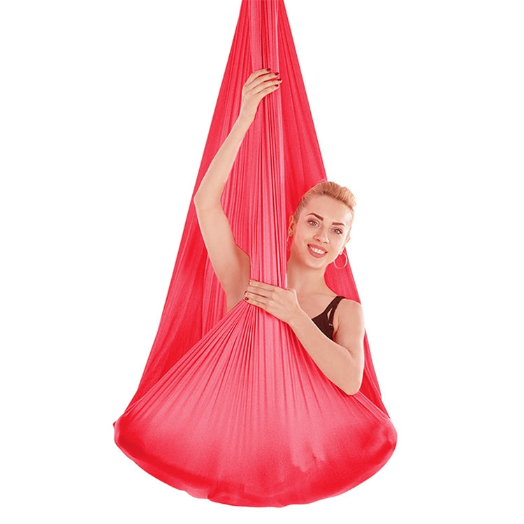Indoor Anti-gravity Yoga Knot-free Aerial Yoga Hammock with Buckle / Extension Strap, Size: 400x280cm(Red) - Image 2
