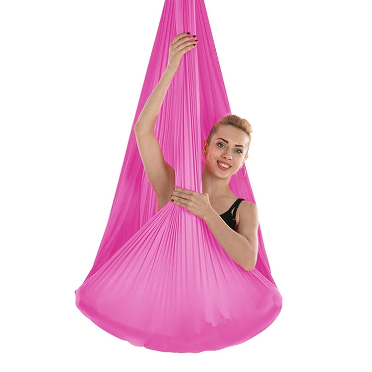 Indoor Anti-gravity Yoga Knot-free Aerial Yoga Hammock with Buckle / Extension Strap, Size: 400x280cm(Rose Red) - Image 2