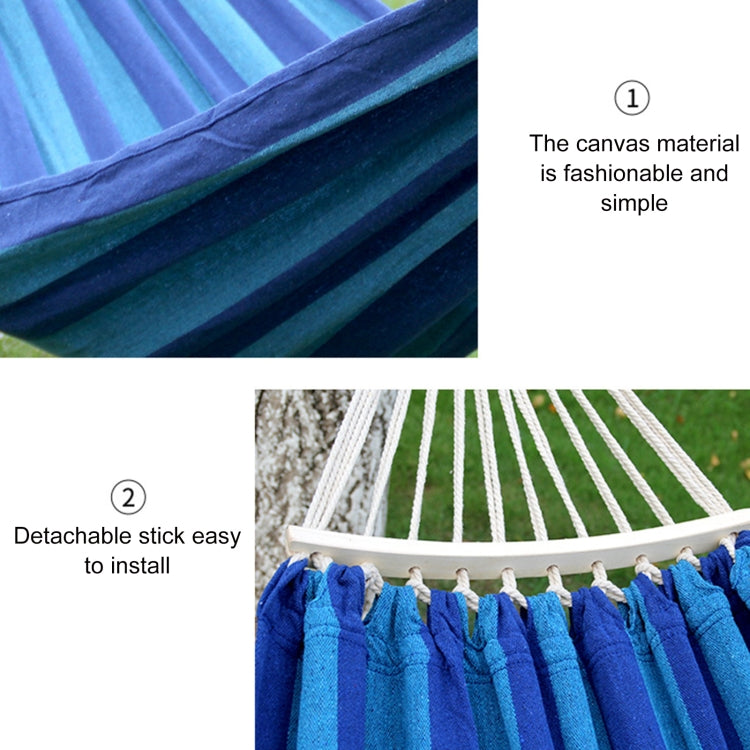 Outdoor Double Thickened Canvas Hammock Indoor Swing, Size:200x100cm(Colorful) - Image 3