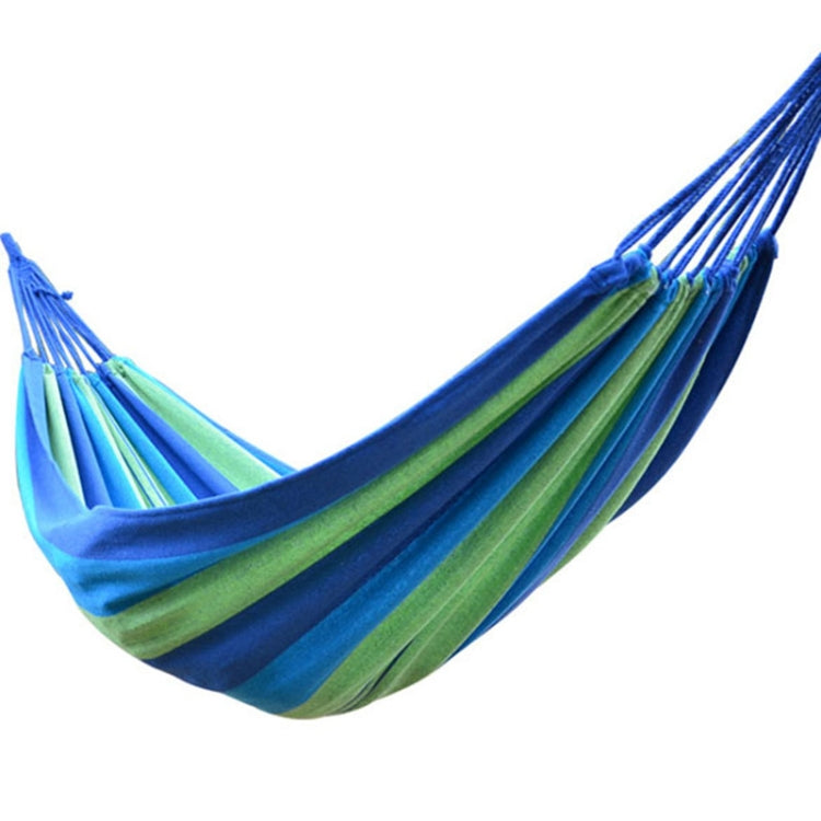 Strip Single Camping Outdoor Canvas Hammock, Size: 185cm x 80cm(Blue) - Image 2