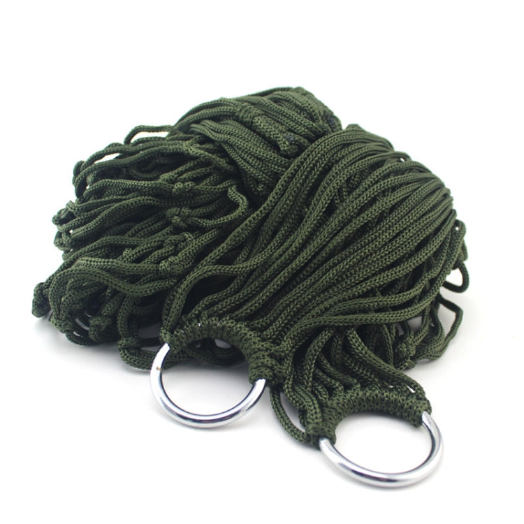 9 Strand Nylon Rope Hammock Portable Camping Leisure Mesh Hammock(Green) - Image 4