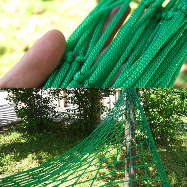 9 Strand Nylon Rope Hammock Portable Camping Leisure Mesh Hammock(Green) - Image 7