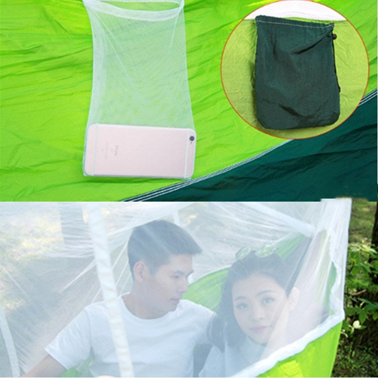 Outdoor Mosquito Net Hammock Camping Ultralight Nylon Double Camping Air Tent, Size:260 x 140 CM(Pink Sky Blue) - Image 3