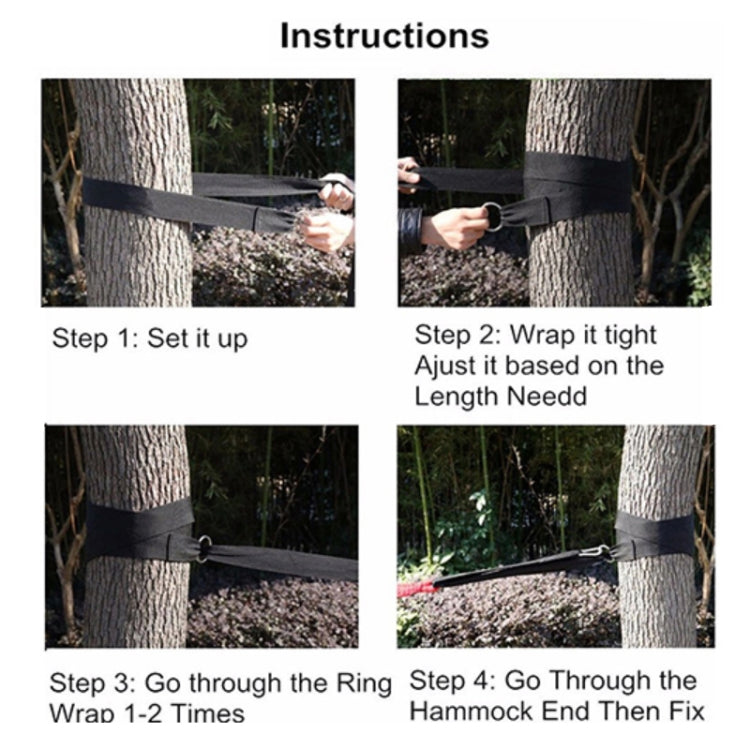 Outdoor Camping Hiking Must-Have Hammock Strap Rope Metal Buckle Load Tie Rope, Random Color Delivery - Image 5