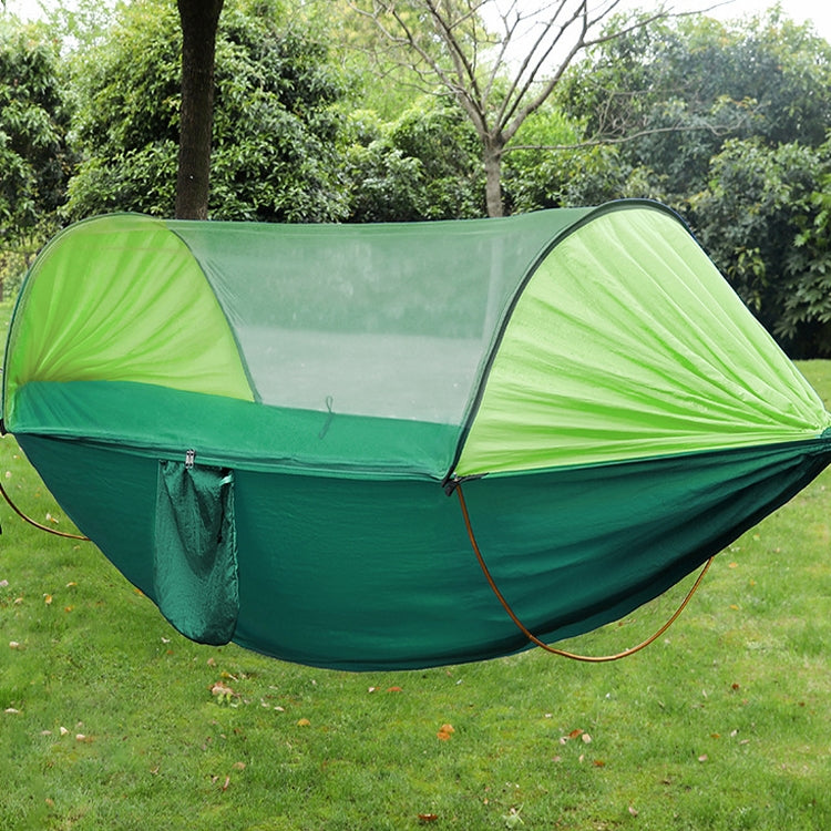 Anti-Rollover Automatic Quick-Opening Mosquito Net Hammock Outdoor Camping Double Anti-Mosquito Hammock, Size: 290x140cm(Green) - Image 2