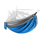 Encryption Mosquito Net Hammock Outdoor Camping Anti-Mosquito Net Gauze Hammock, Size: 260x140cm(Dark Blue Grey)