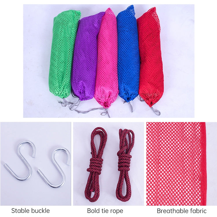 Bending Ice Silk Mesh Hammock Outdoor Hanging Bed Camping Anti-Sidewall Hammock Swing, Size: 190x130 cm(Green) - Image 6