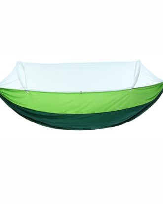 Outdoor Camping Anti-Mosquito Quick-Opening Hammock, Spec: Double (Fruit Green+Ink Green)