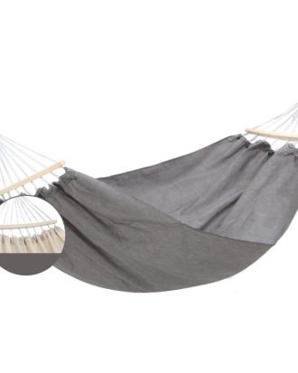 KLY829 Camping Indoor Hammock Outdoor Swing, Style: Single Reinforcement Anti-rollover Gray