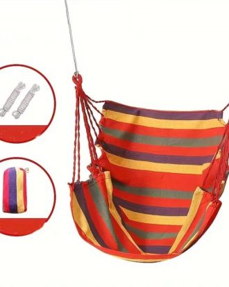 Outdoor Hammock Hanging Chair Fabric Swing Without Pillow And Cushion(Red)