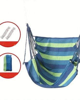 Outdoor Hammock Hanging Chair Fabric Swing Without Pillow And Cushion(Blue)