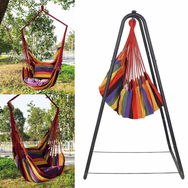 Outdoor Hammock Hanging Chair Fabric Swing Without Pillow And Cushion(Yellow) - Image 3