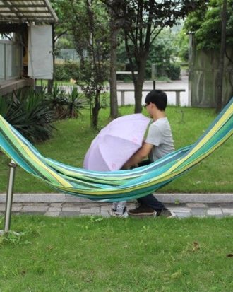 Outdoor Canvas Hammock(Blue Yellow)